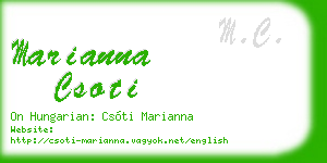marianna csoti business card